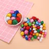 Palline colorate con brillantini Pompon Palline pelose Pom Poms natalizi Pompon fai da te Forniture artigianali Materiali per decorazioni fatte a mano