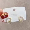 Orecchini a bottone color oro zircone luna alce metallo cervo elegante 2023 regali di gioielli Brincos moda
