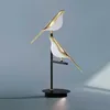 Lampadaires Nomi lampadaire led lampe oiseau postmoderne galvanoplastie jardin doré lecture chambre étude salon luxe lampadaire W0428