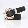 Belts Women's fashion personality belt trend simple jeans trouser belt big metal buckle decorative belt