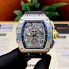 Designer Ri mliles Luxury watchs Chronograph mechanical wrist watches rm11-03 Mens Automatic Rubber Strap Business for Super Swiss Movement High-quality