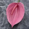 Flores decorativas 2pc 3d Impressão LATEX Palm Anthurium Artificial Decoration Fake Flower Flower Wedding Party Event Decor Floral