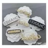 Hair Clips Barrettes 2022 Crystal Pearl Letters Women Charm Lady Classic Designer Jewelry Fashion Accessories Drop Delivery Hairjew Dhu0U