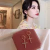 Studkoreansk version Micro Inlaid Cross Earrings Ins Net Red Male and Female Lovers Full Diamond3280