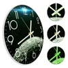 Wall Clocks Earth And Moon Planet Luminous Clock For Bedroom Astronomy Home Decor Universal R Surface Glow In The Dark