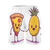 Shorts pour hommes ananas et Pizza planche fruits hommes plage maillots de bain Polyester drôle maillot de bain