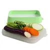 Lagringsflaskor Crisper Box Freshness Food Microwavable Silicone Containers Keep Reanvändbara för kylskåp Ideal Fruit