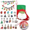 Charmarmband jularmband för kvinnor flickor diy charms hängspärlor gör kit smycken gåva hängande strumpor dekoration