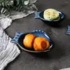 Set sets 2 pc's Mini Side kruidengerechten Snack Tray Soja Dip Bowls Chips Sais Disels Japans