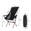 Chaise pliante extérieure de meubles de Camp tabouret de dossier Portable lune en alliage d'aluminium Ultra léger directeur de pêche plage Camping haut