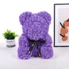 DIY 25 cm Teddy Rose Bear With Box Artificial PE Flower Bear Rose Valentine's Day For Girlfriend Women Wife Mother's Day Gifts