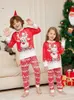 Familie Passende Outfits Rot Rentier Mutter Kinder Kleidung Weihnachten Pyjamas Für Kleidung Set 2023 Paare 231128