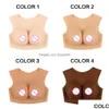 Sile Breastplate Round Collar Breast Forms C-G Cup Plates For Crossdressers Drag Queen Transgender Drop Delivery Dh4Xr