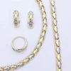 Wedding Jewelry Sets Italian Brazilian Set Jewellery 18k Gold Plated Necklace For Women Daily Wear Fashion Bride Accessories Gifts 231128