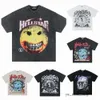 Hellstar Hellstar Hoodies Designer Shirts Heren Losse Hoodie Tees High Street T-shirt Rapper Wash Grijs Heavy Craft Unisex Korte mouw Dames Pullover 704