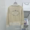 Women S Knits Tees Xiaoxiangfeng Round Neck Zippered Knitted Cardigan Short Jacket With Embroidered Letters For Clothing