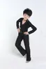 Stage Wear 2023 Long Sleeves Dance Costumes For Boys Latin Shirt/Pants Ruffly Ballroom/Modern Clothing Boy Salsa