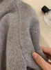 Maglieria da donna moda coreana cardigan lavorato a maglia autunno e inverno maglione con cappuccio grigio retrò con bottoni in corno per donna cappotto Y2K