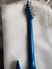 Custom Shop Finish Metallic Blue Electric Guitar Special Shape Chrome Hardware