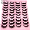 False Eyelashes HBZGTLAD 20 Pairs Fluffy 3d Mink Lashes Natural Eyelash Extension Mink False Eyelashes Cilios Faux Cils Makeup Tool Thick Lashes Q231129