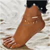 Tornozeleiras Bohemian Shell Coração Verão Anklets Set para Mulheres Tortoise Tornozelo Pulseiras Meninas na Cadeia de Perna Feminino Jóias Presente Drop Entregar Dhfi2