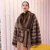 Women's Fur Faux Coat Women Real 2023 Luxury Winter Natural Short Jacket 231128