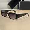 Womens luxurious rectangular frame sunglasses with high quality resin color changing lenses printed letter legs top of the line original packaging box SL329