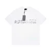Projektantka Summer Women T Shirt Shirt High Version Family COL-LEADED GRAFFITI Niekompletna trend literowy luźne swobodne rękawy wysokie