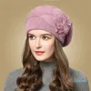 Gorro/bonés de caveira outono e inverno edição coreana moda versátil cabelo de coelho chapéu de lã tricotado para mulheres engrossado e felpudo protetor de orelha quente
