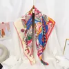 Foulards 90cm Foulards Femmes Châle Soie Satin Hijab Femme Bandana Carré Dames Foulard Wrap Paréo Foulard Foulard Silencieux Écharpe Cravate J230428