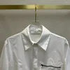 Ethnic Clothing Early Autumn Pocket White Shirt Small Lapel Concise Profile Easy To Hide Meat And Lean Basic Version Type11/