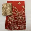 Fabric Latest African George Satin Lace Fabric High Indian George Wrappers Embroidery Blouse Laces Fabrics 5+2 Yards For Party Zl231