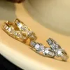 Дропшиппинг модные женские ювелирные серьги Au750 из чистого золота с бриллиантами в залоге