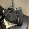 Kvällspåsar y2k koreanska harajuku khaki axelväska vintage estetik handväska goth grunge hobo messenger crossbody reser stor tote 231128