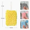 Towel Thickened Chenille Hand Kitchen Bathroom Super Absorbent Cleaning Dishcloth Hanging Loops Quick Dry Microfiber Towels