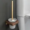 Brushes Luxury Bathroom Toilet Brush Holder Wood Clean Glass Hanging Toilet Brush Wall Mounted Fixture Szczotka Do Wc Household Products