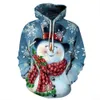 Men Women Snowman Couple Hoodie 3D Digital Printed Snowflake Women's Autumn and Winter Casual Hoodie Christmas Universal 1J5OH