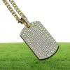 Mens Hip Hop Necklace Jewelry Full Rhinestone Iced Out Dog Pendant Gold Necklaces For Men7644056