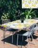 Tafel doek aquarel gele abstracte bloem ronde tafelkleed waterdichte deksel huisdecoratie eetkamer elastisch