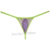 Men Glass Yarn Pouch Thong Sheer G-string Underwear Micro Hipster Biniding Bikini Ropa Hombre Tangas T-back Pants