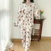 Womens Sleepwear pajama set winter warm flannel thick long sleeved plus size M5XL 231129