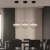 Lustres Moderne LED Pendentif Luminaires Noir Blanc Plafond Suspension Lampe Salle À Manger Cuisine Lustre Suspension