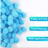 Pom Pom Balls Poms Arts and Crafts for Creative Decorations, Lake Blue Pompoms for Crafts Kids DIY Projects