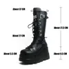 Boots Women High Cosplay Midcalf Platform Wedges Autumn Winter Designer Shoes for Botas 231128