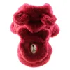 Dog Apparel Pet Faux Fur Warm Hoodie Coat 2 Legs Bear Design Winter Clothes Puppy et 5 colorvaiduryd