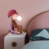 Tafellampen cartoon bubbelmeisje modern thuisled led bureau decor lamp colore glazen kinderkamer slaapkamer lichten