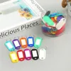Keychains 10PCS Colorful Polypropylene Key Chains Marked Luggage Tag El Number Classification Card Blank Keychain Accessories Wholesale