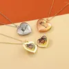 Pendant Necklaces Stainless Steel Personalized Words Locket Necklace With Custom Po In Heart Shape Charm Accept Wholesale