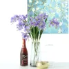 Fausse décoration florale 3D, 6 pièces, Film plastique, sensation de Cymbidium, branche de fleur artificielle avec feuille pour mariage, Arrangement floral à domicile