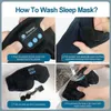 Mobiltelefonörlurar Sovmask Bluetooth 3D Sleep For Eyes Soft Aid Eye Music Spela Hörlurar Travel Eyeshade 231128